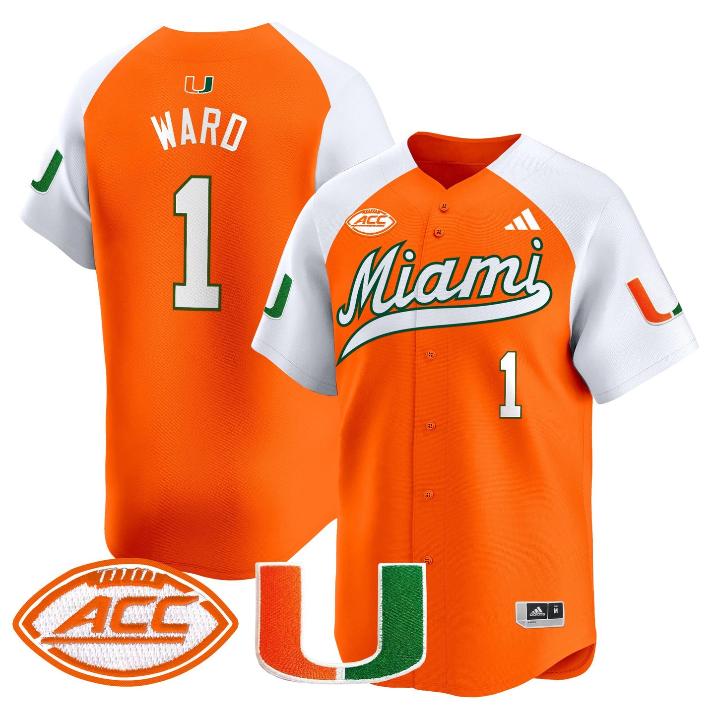 Miami Hurricanes 2024 Vapor Baseball Jersey - All Stitched