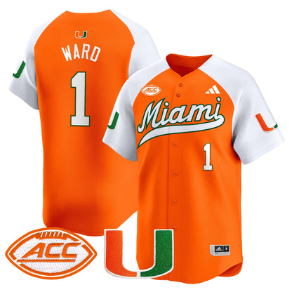 Miami Hurricanes 2024 Vapor Baseball Jersey - All Stitched