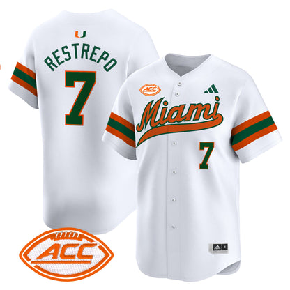 Miami Hurricanes 2024 Vapor Baseball Jersey - All Stitched