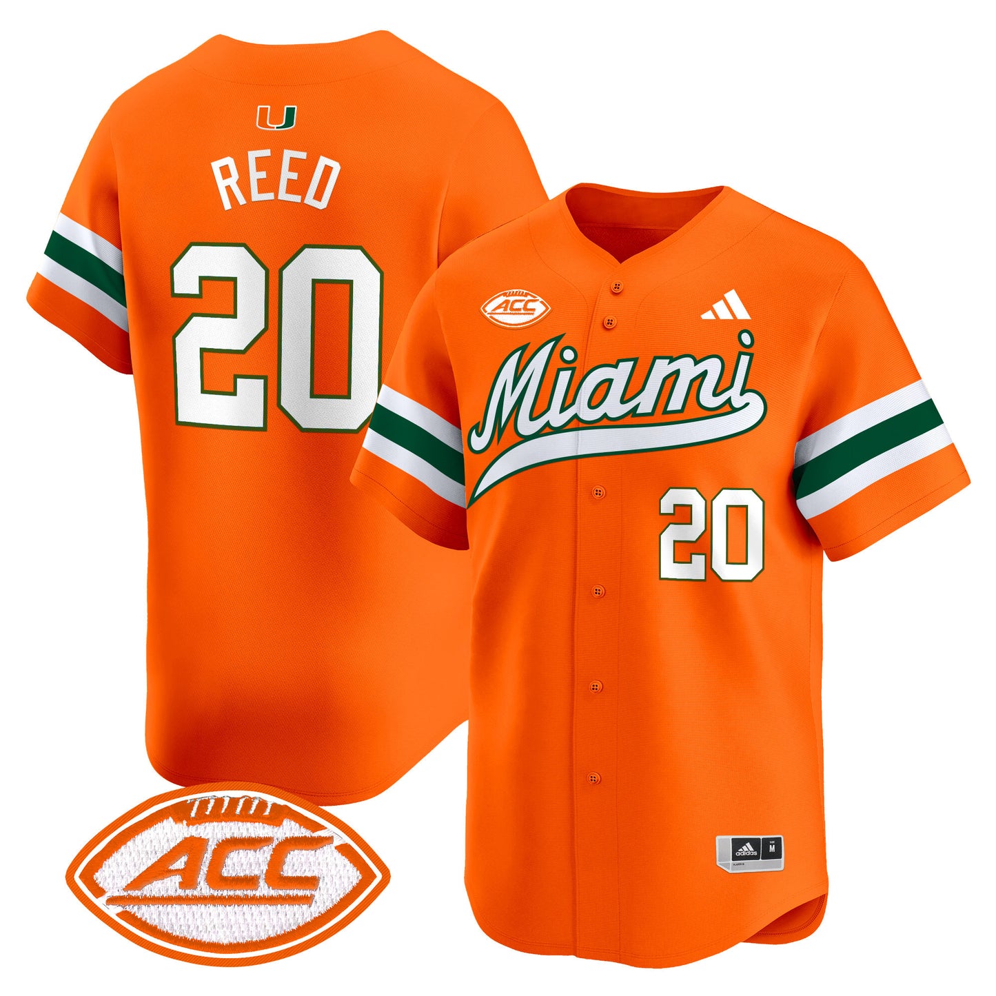 Miami Hurricanes 2024 Vapor Baseball Jersey - All Stitched