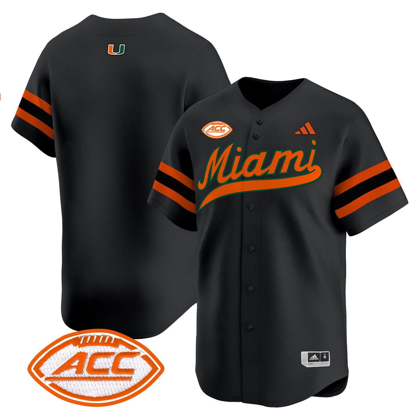Miami Hurricanes 2024 Vapor Baseball Jersey - All Stitched