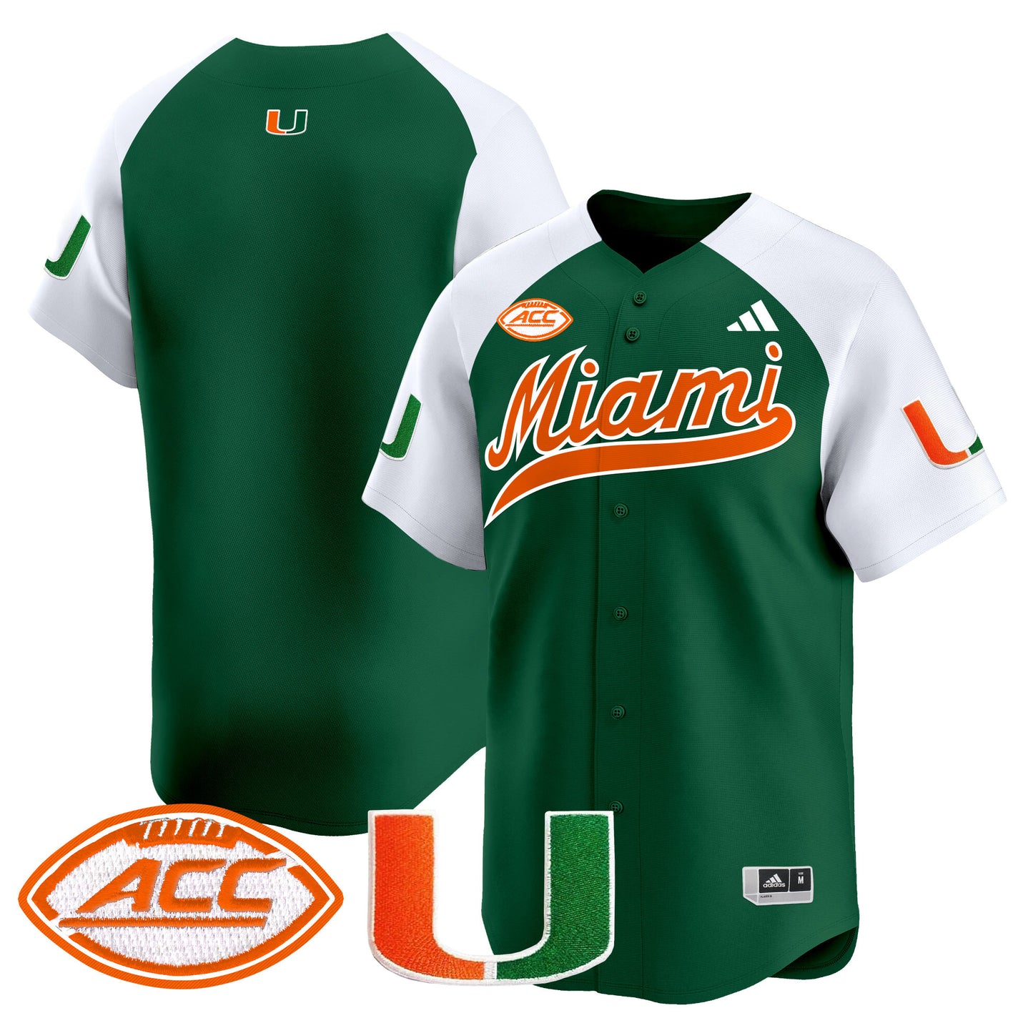 Miami Hurricanes 2024 Vapor Baseball Jersey - All Stitched