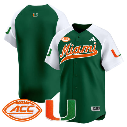 Miami Hurricanes 2024 Vapor Baseball Jersey - All Stitched