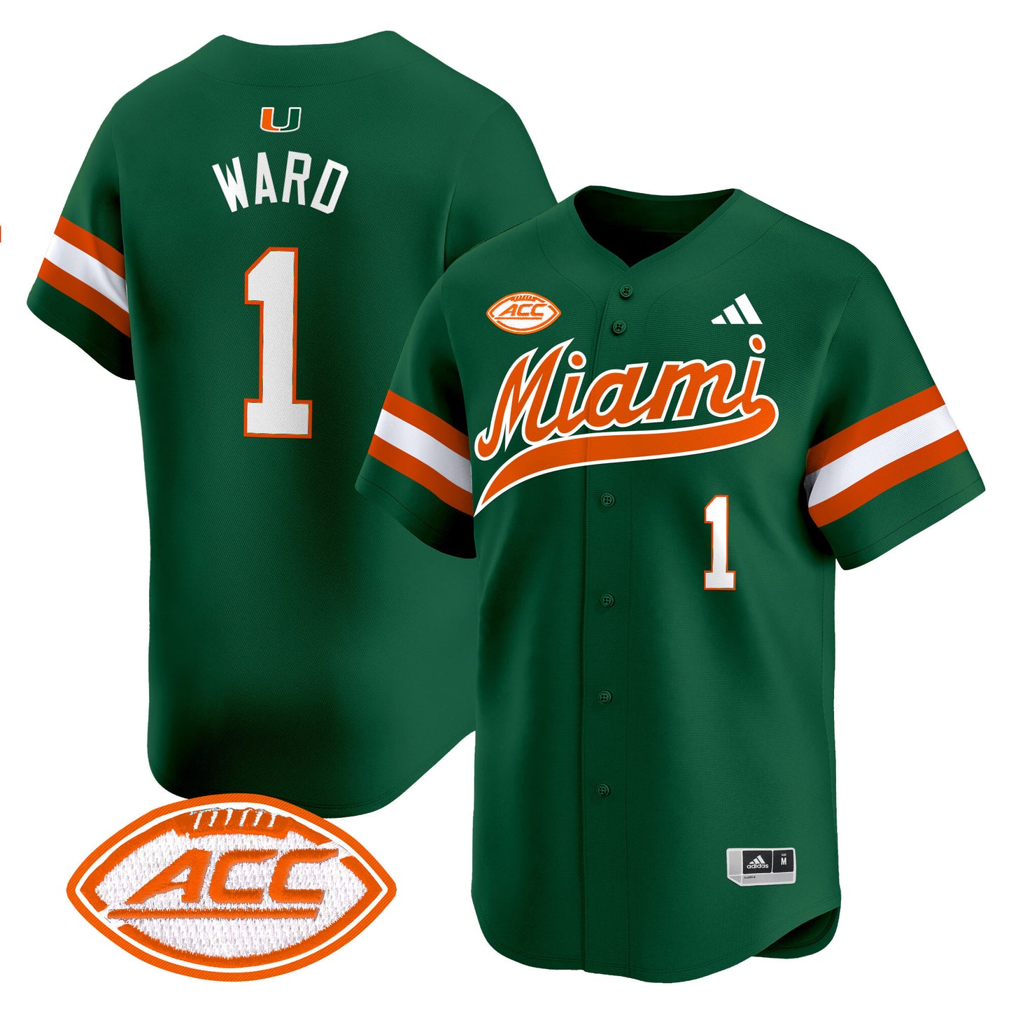 Miami Hurricanes 2024 Vapor Baseball Jersey - All Stitched