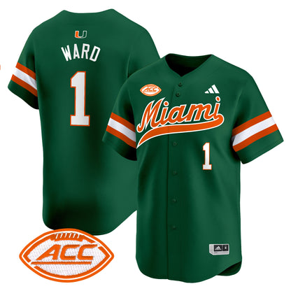 Miami Hurricanes 2024 Vapor Baseball Jersey - All Stitched