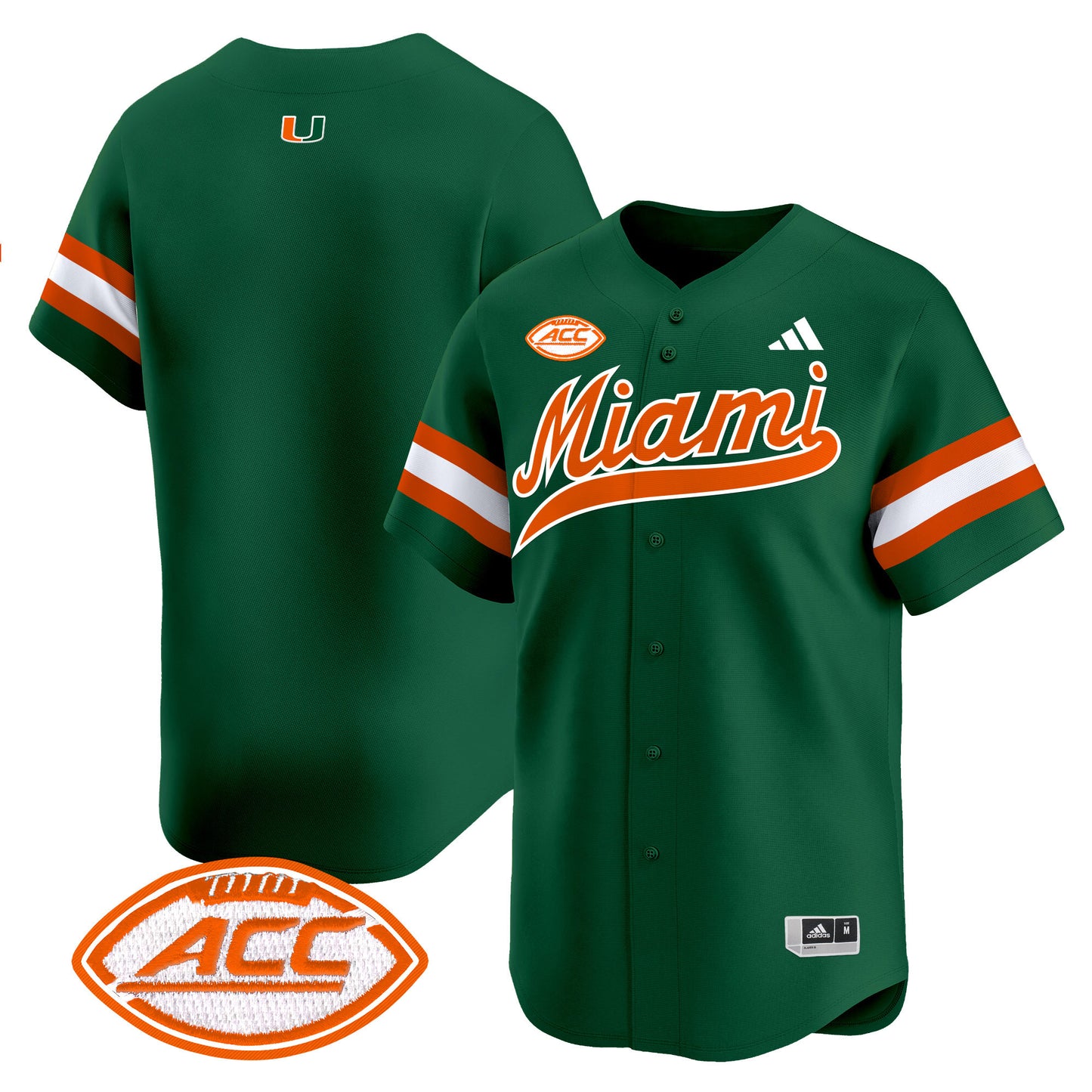 Miami Hurricanes 2024 Vapor Baseball Jersey - All Stitched