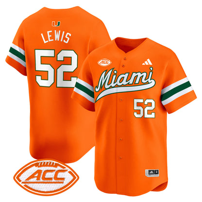 Miami Hurricanes 2024 Vapor Baseball Jersey - All Stitched