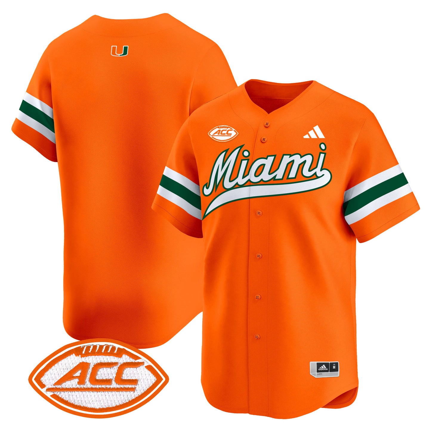 Miami Hurricanes 2024 Vapor Baseball Jersey - All Stitched