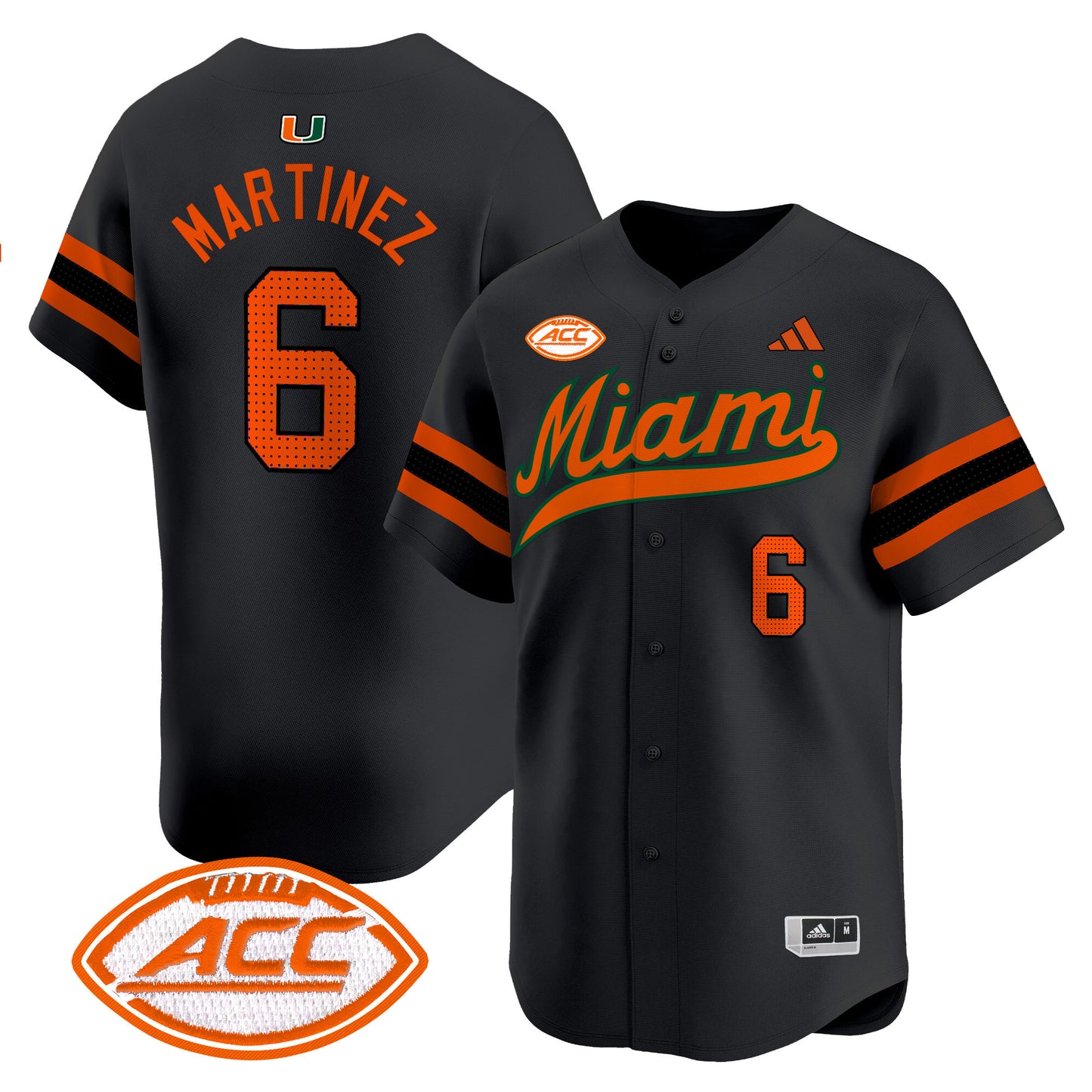 Miami Hurricanes 2024 Vapor Baseball Jersey - All Stitched
