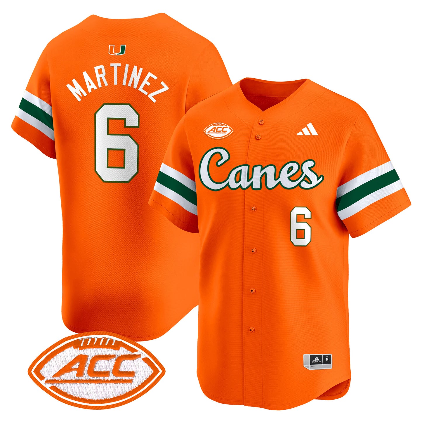 Miami Hurricanes 2024 Vapor Baseball Jersey V2 - All Stitched