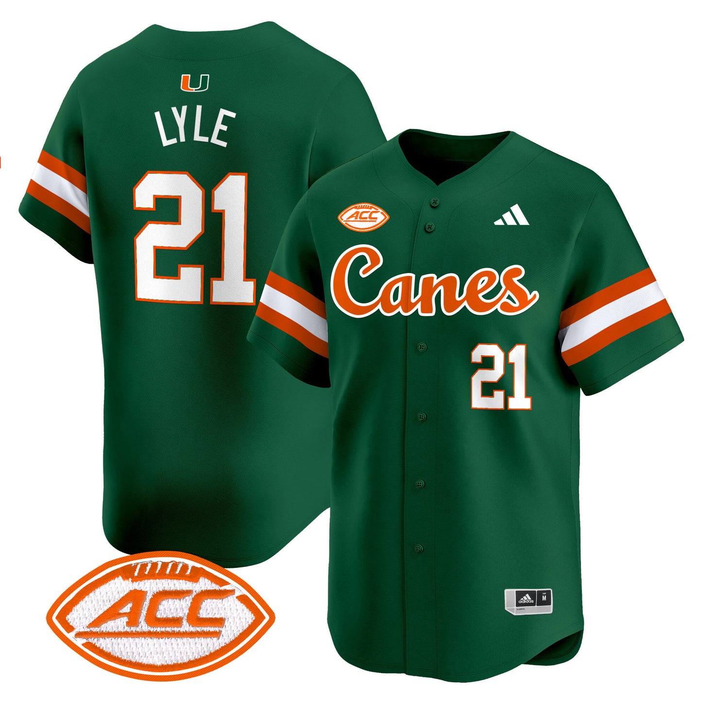Miami Hurricanes 2024 Vapor Baseball Jersey V2 - All Stitched