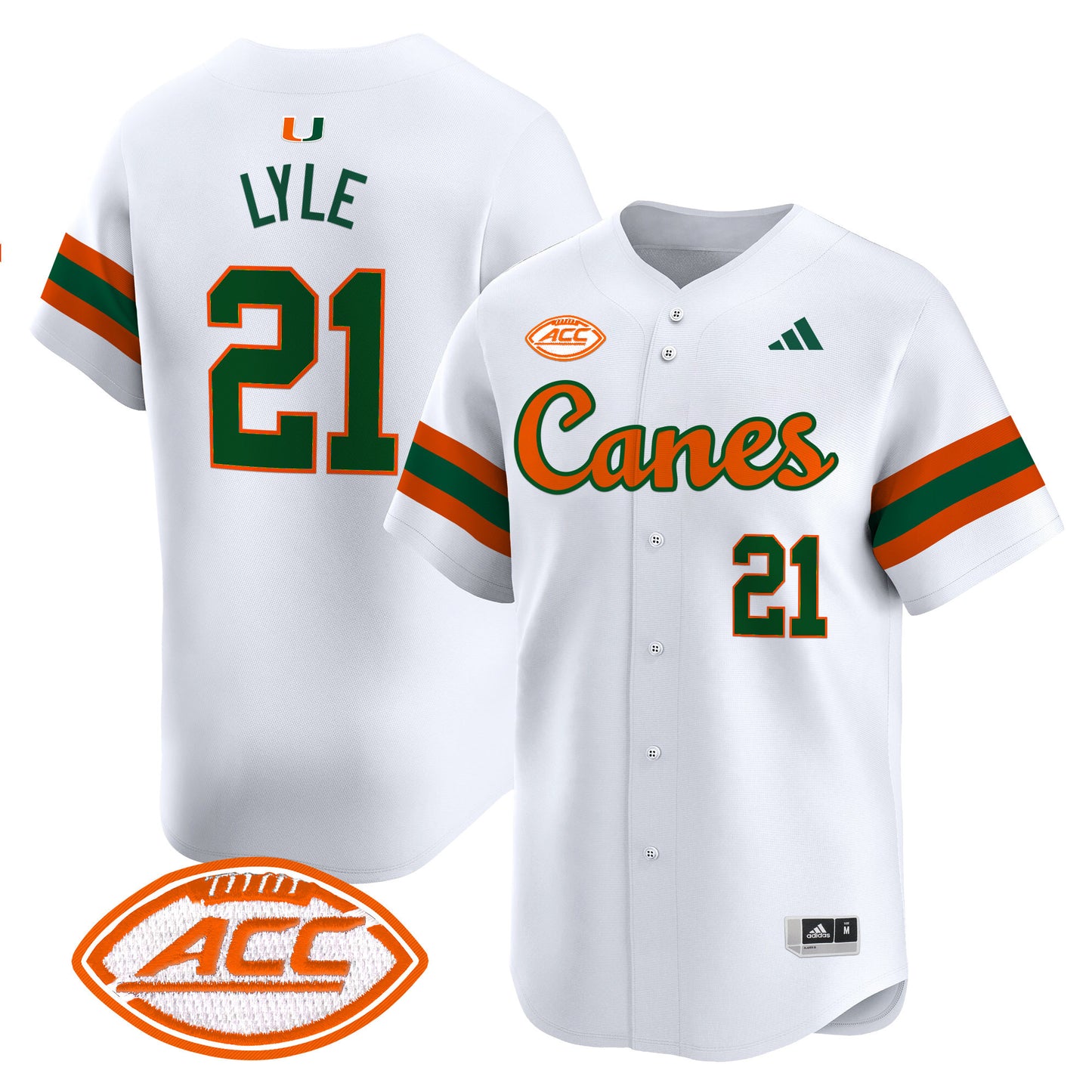Miami Hurricanes 2024 Vapor Baseball Jersey V2 - All Stitched