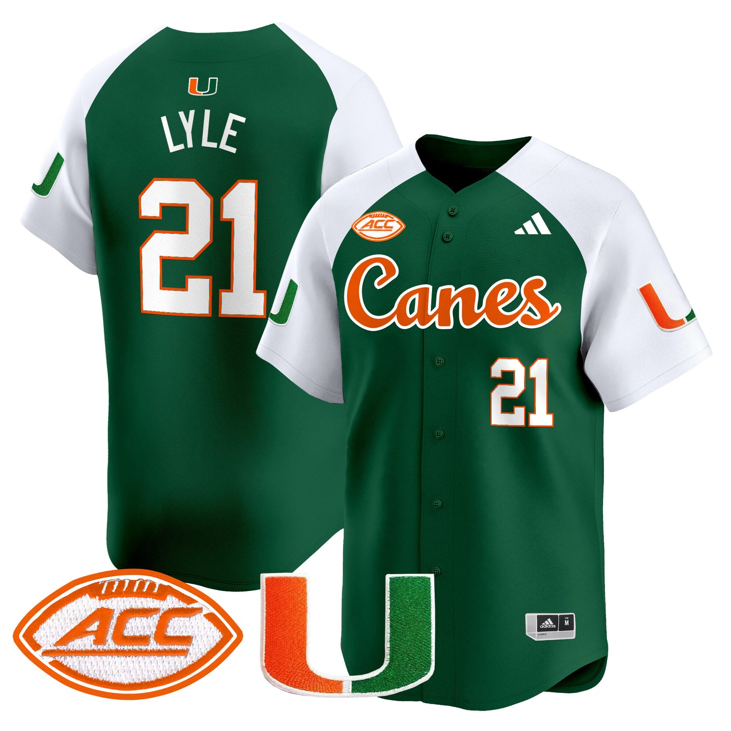 Miami Hurricanes 2024 Vapor Baseball Jersey V2 - All Stitched
