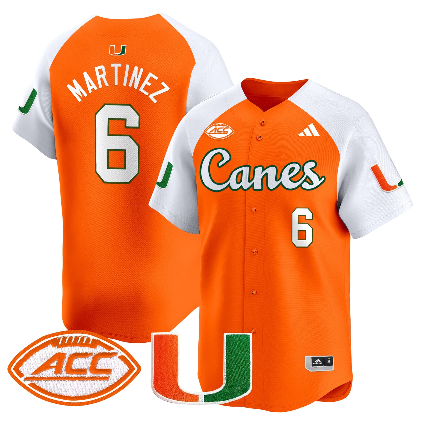 Miami Hurricanes 2024 Vapor Baseball Jersey V2 - All Stitched