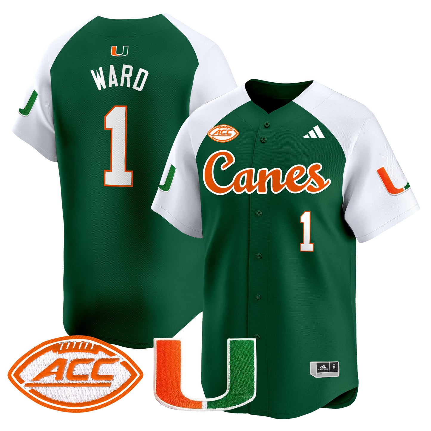 Miami Hurricanes 2024 Vapor Baseball Jersey V2 - All Stitched