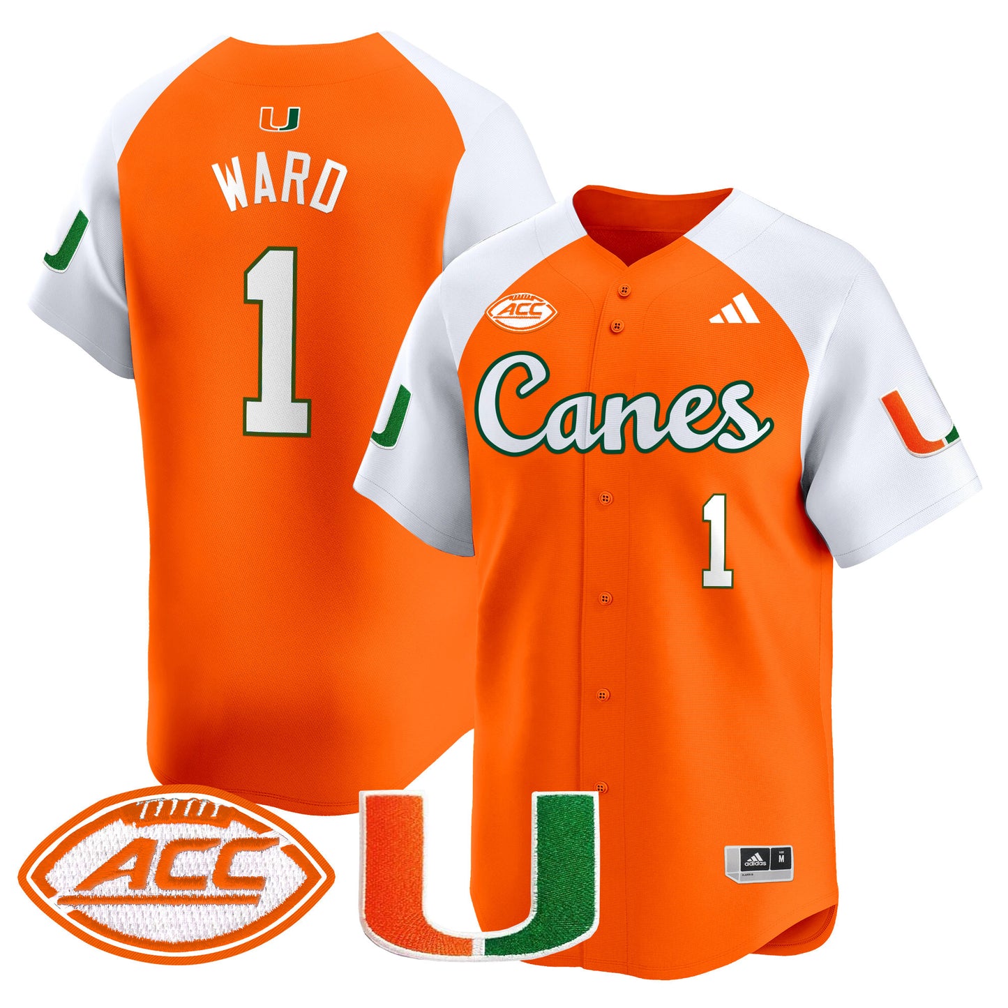 Miami Hurricanes 2024 Vapor Baseball Jersey V2 - All Stitched