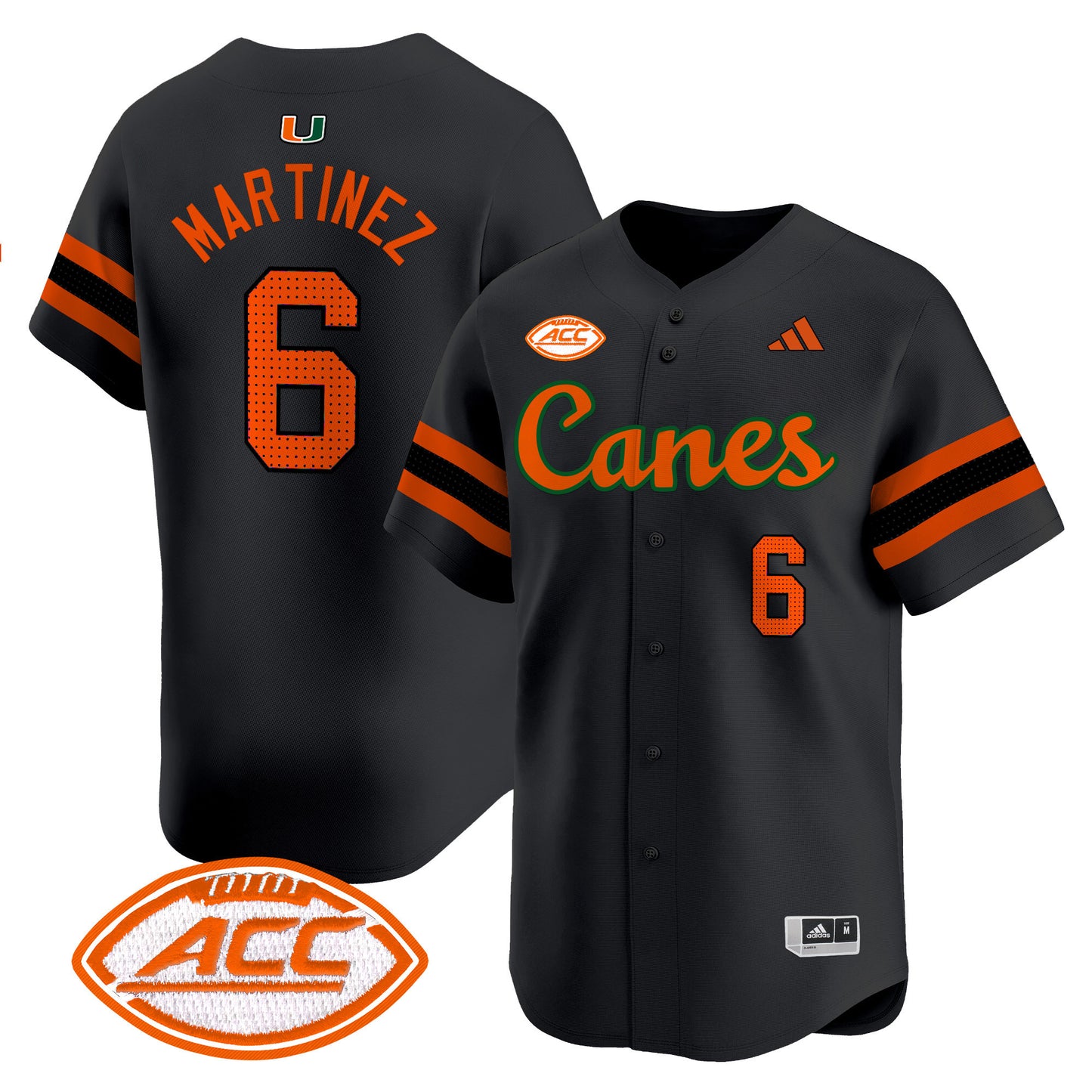 Miami Hurricanes 2024 Vapor Baseball Jersey V2 - All Stitched