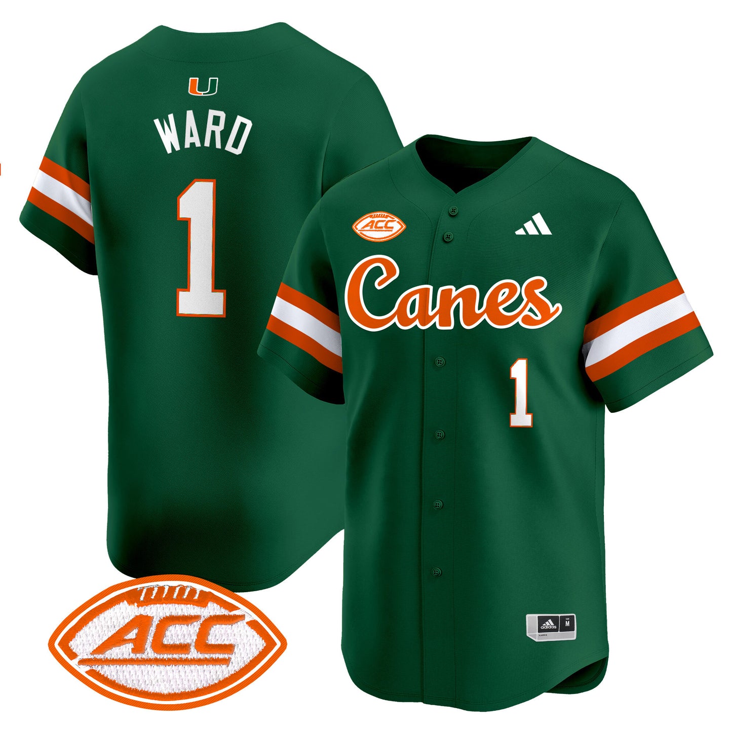 Miami Hurricanes 2024 Vapor Baseball Jersey V2 - All Stitched