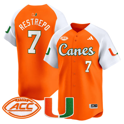 Miami Hurricanes 2024 Vapor Baseball Jersey V2 - All Stitched