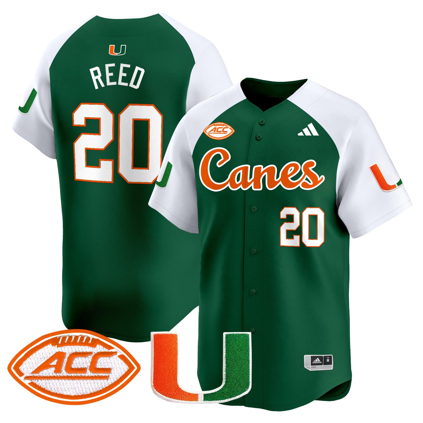 Miami Hurricanes 2024 Vapor Baseball Jersey V2 - All Stitched