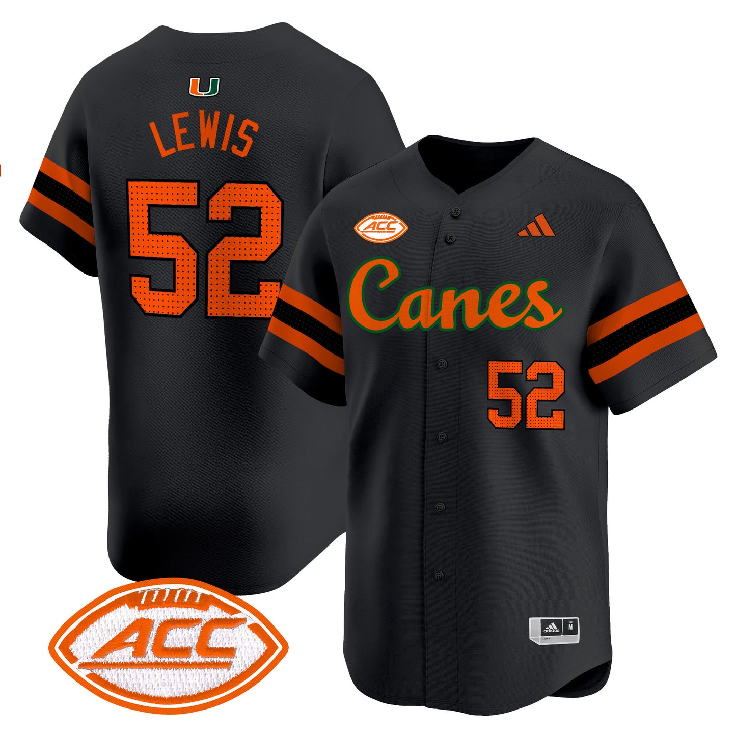 Miami Hurricanes 2024 Vapor Baseball Jersey V2 - All Stitched
