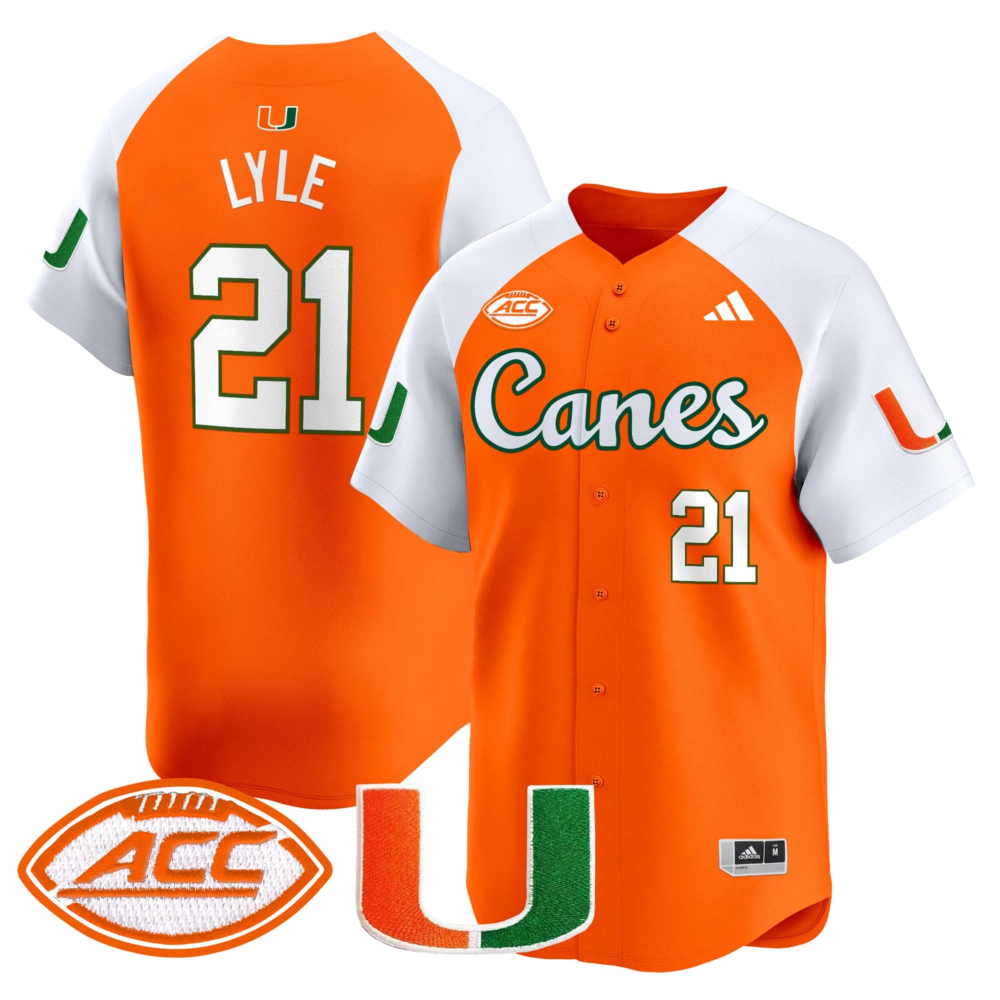 Miami Hurricanes 2024 Vapor Baseball Jersey V2 - All Stitched