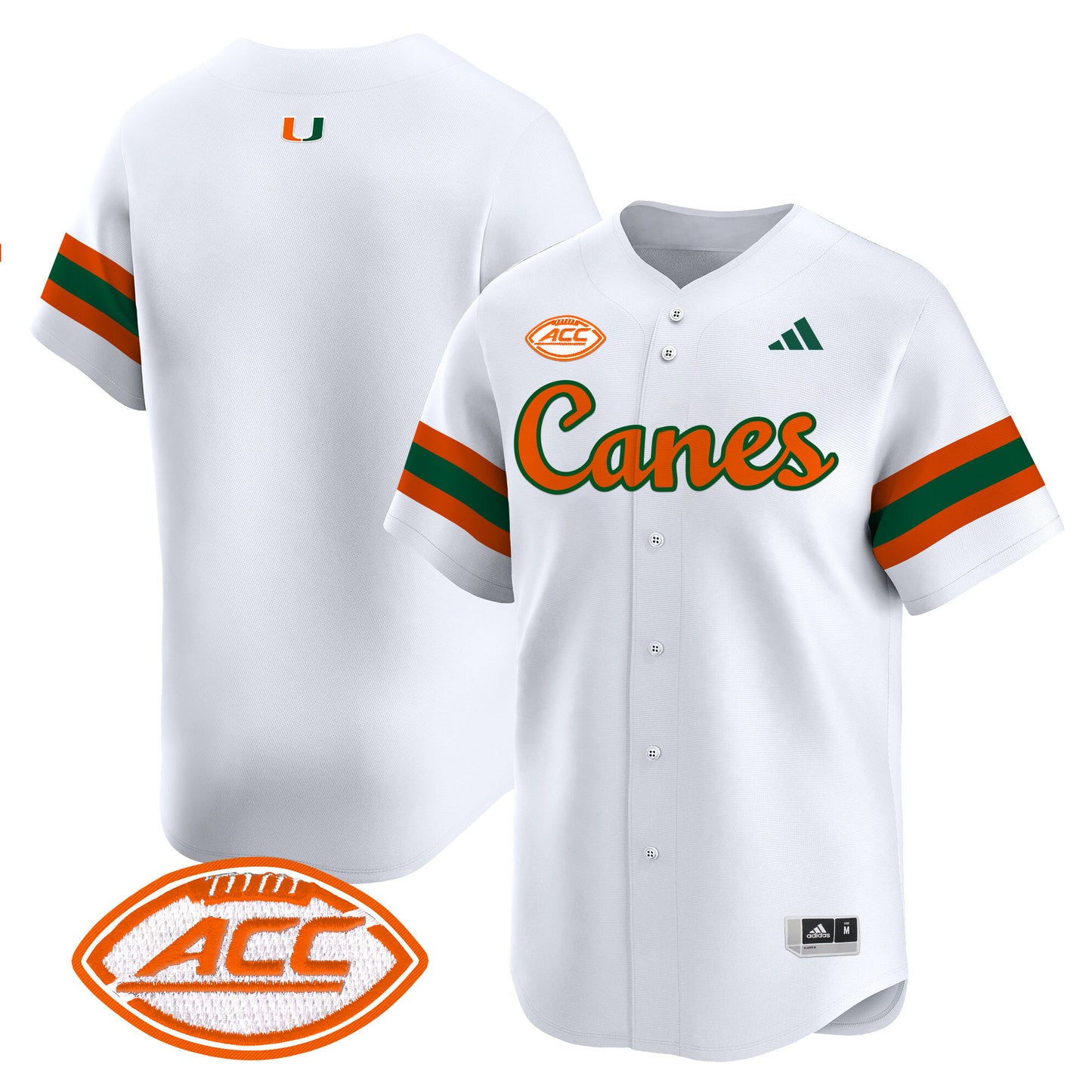 Miami Hurricanes 2024 Vapor Baseball Jersey V2 - All Stitched