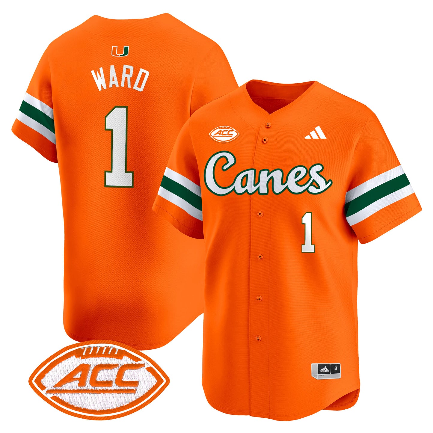 Miami Hurricanes 2024 Vapor Baseball Jersey V2 - All Stitched