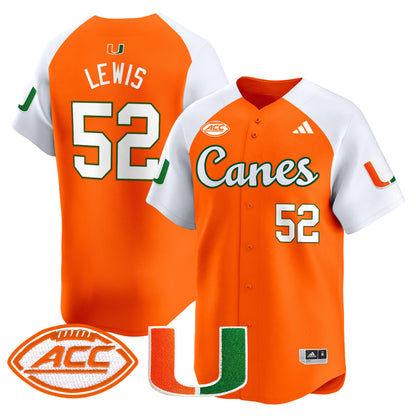 Miami Hurricanes 2024 Vapor Baseball Jersey V2 - All Stitched