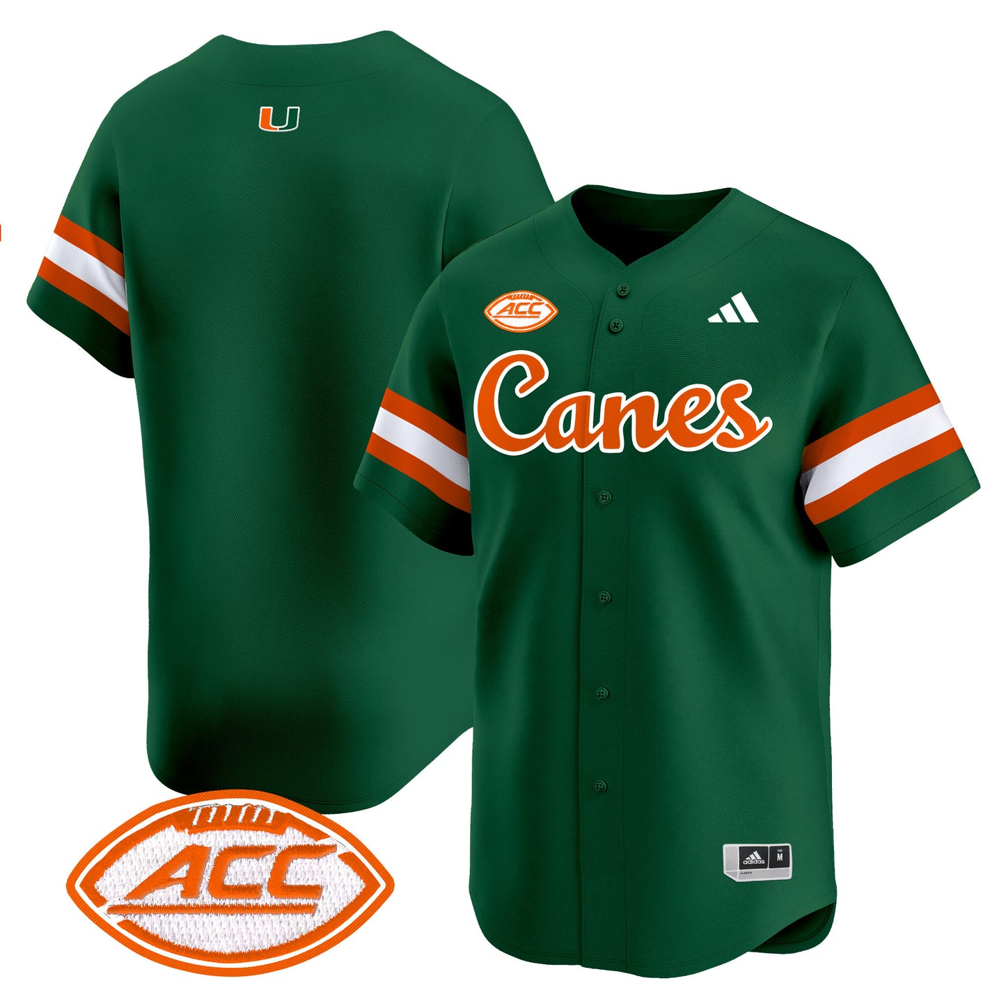 Miami Hurricanes 2024 Vapor Baseball Jersey V2 - All Stitched