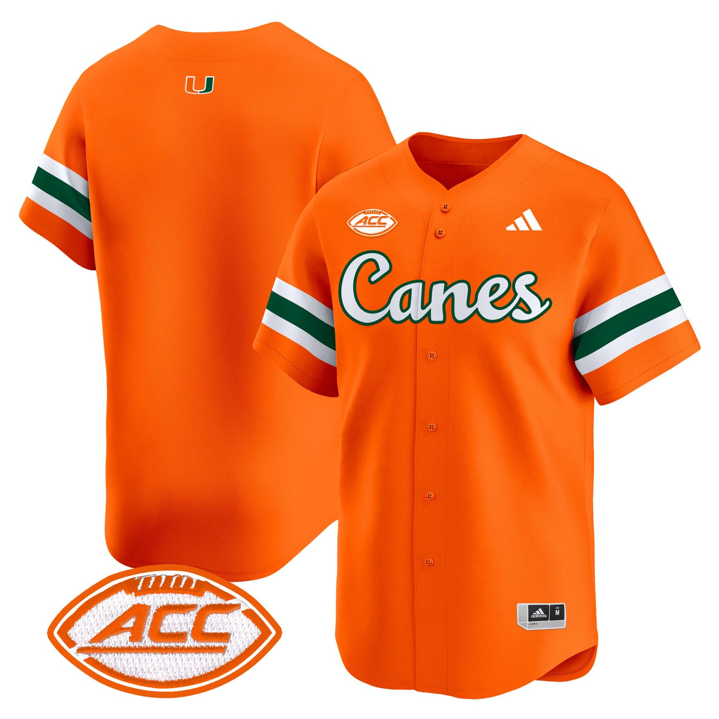 Miami Hurricanes 2024 Vapor Baseball Jersey V2 - All Stitched