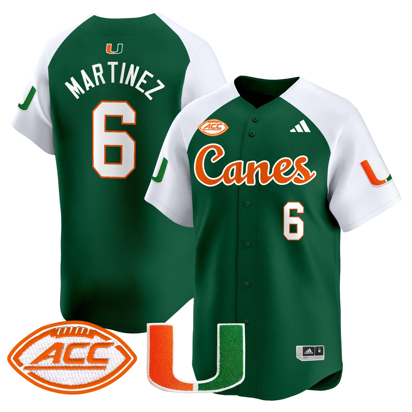 Miami Hurricanes 2024 Vapor Baseball Jersey V2 - All Stitched
