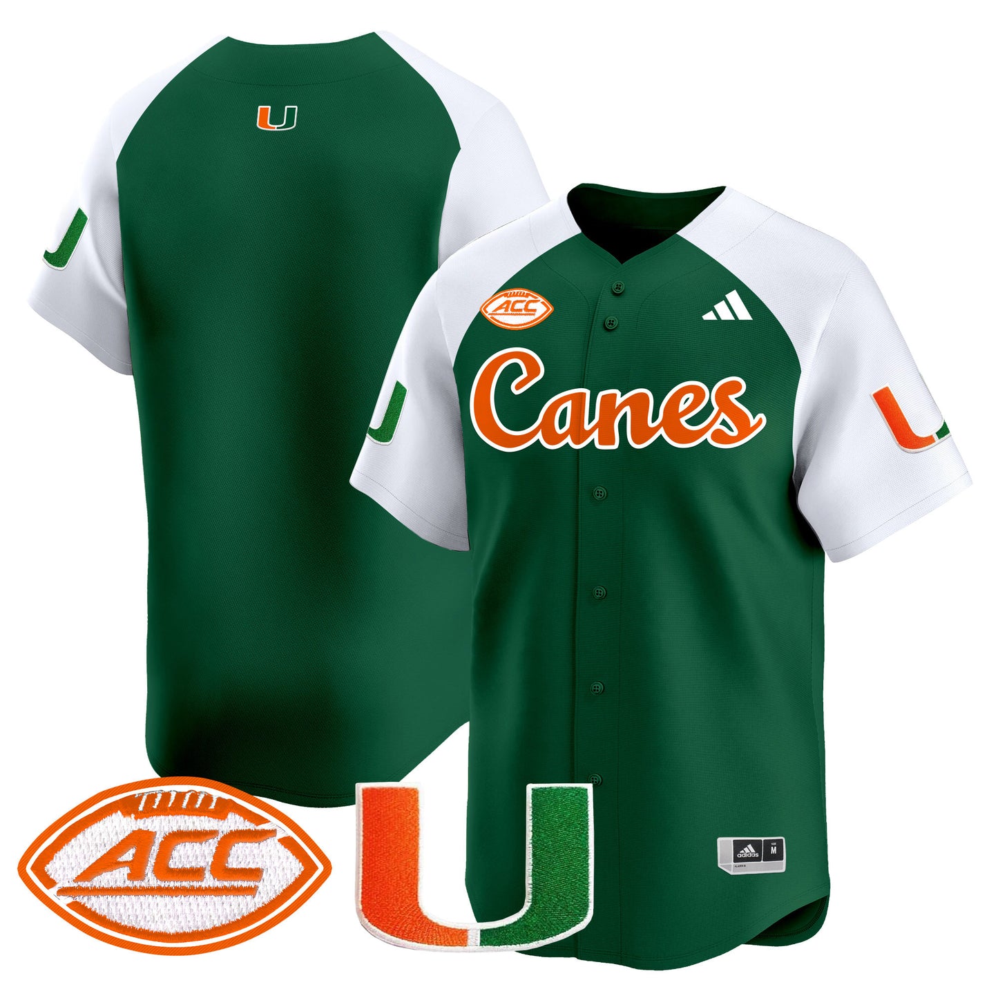 Miami Hurricanes 2024 Vapor Baseball Jersey V2 - All Stitched
