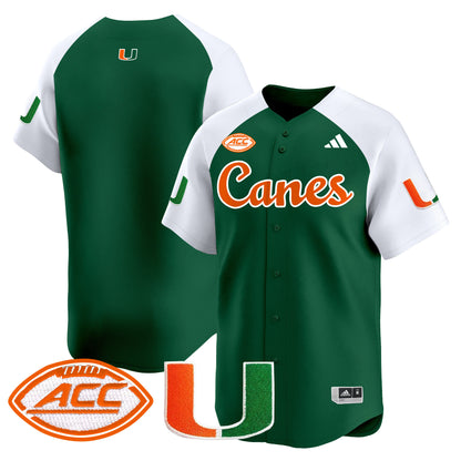 Miami Hurricanes 2024 Vapor Baseball Jersey V2 - All Stitched