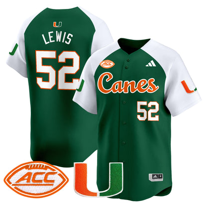 Miami Hurricanes 2024 Vapor Baseball Jersey V2 - All Stitched