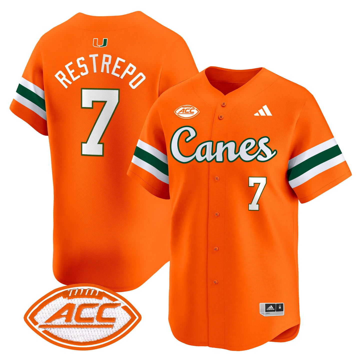 Miami Hurricanes 2024 Vapor Baseball Jersey V2 - All Stitched