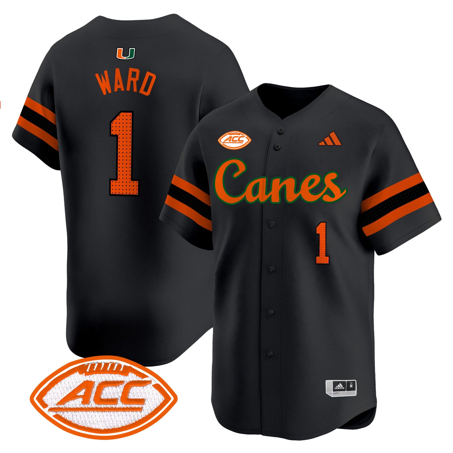 Miami Hurricanes 2024 Vapor Baseball Jersey V2 - All Stitched