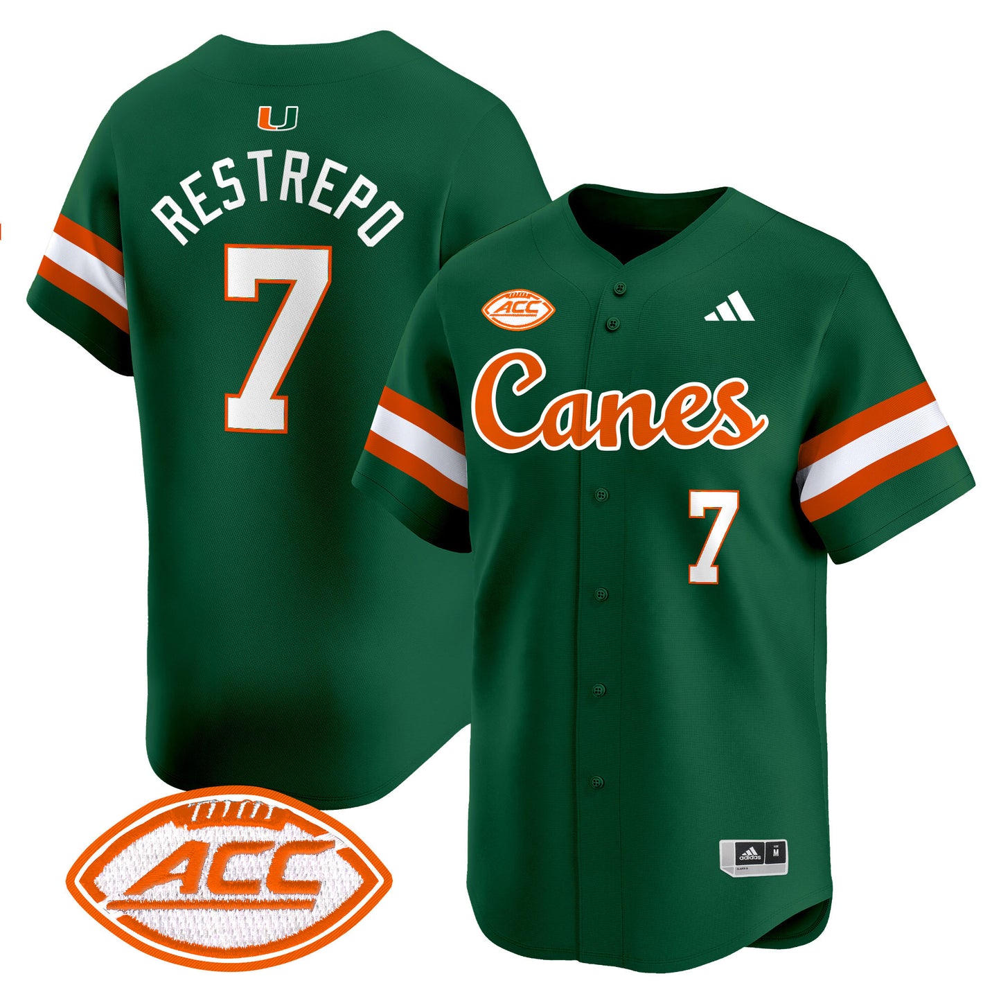 Miami Hurricanes 2024 Vapor Baseball Jersey V2 - All Stitched