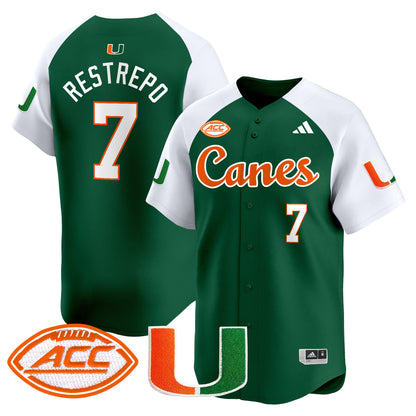 Miami Hurricanes 2024 Vapor Baseball Jersey V2 - All Stitched