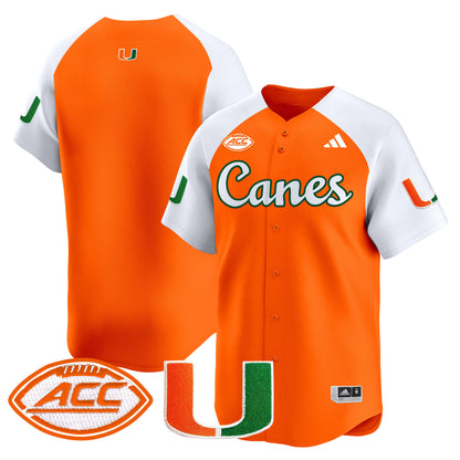 Miami Hurricanes 2024 Vapor Baseball Jersey V2 - All Stitched