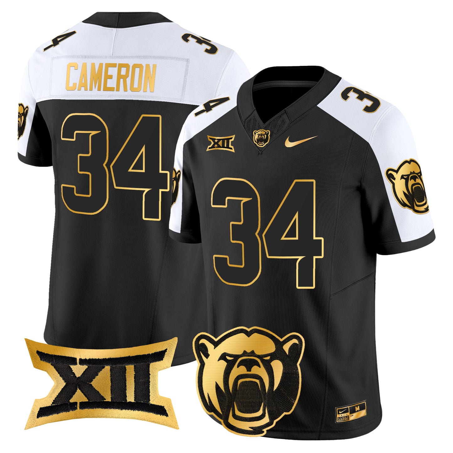 Baylor Bears 2024 Gold Vapor Limited Jersey - All stitched