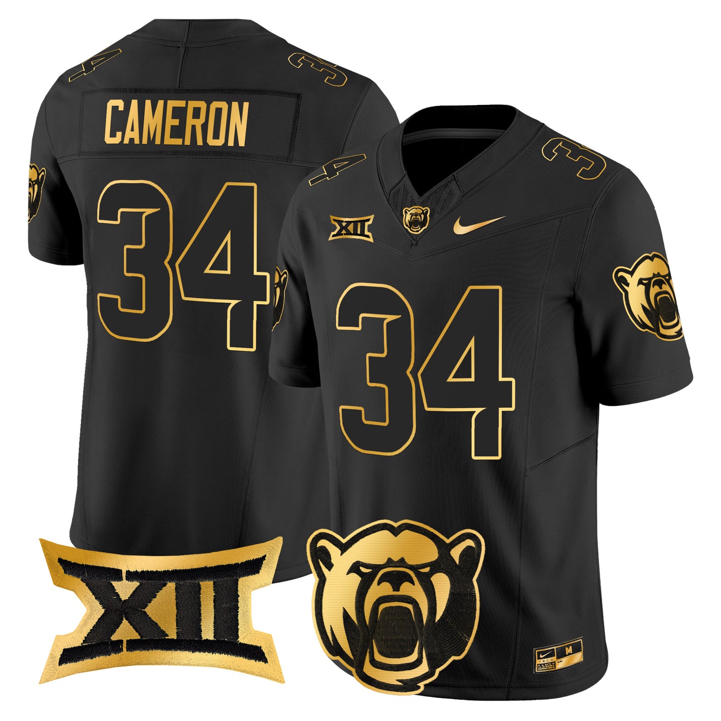 Baylor Bears 2024 Gold Vapor Limited Jersey - All stitched