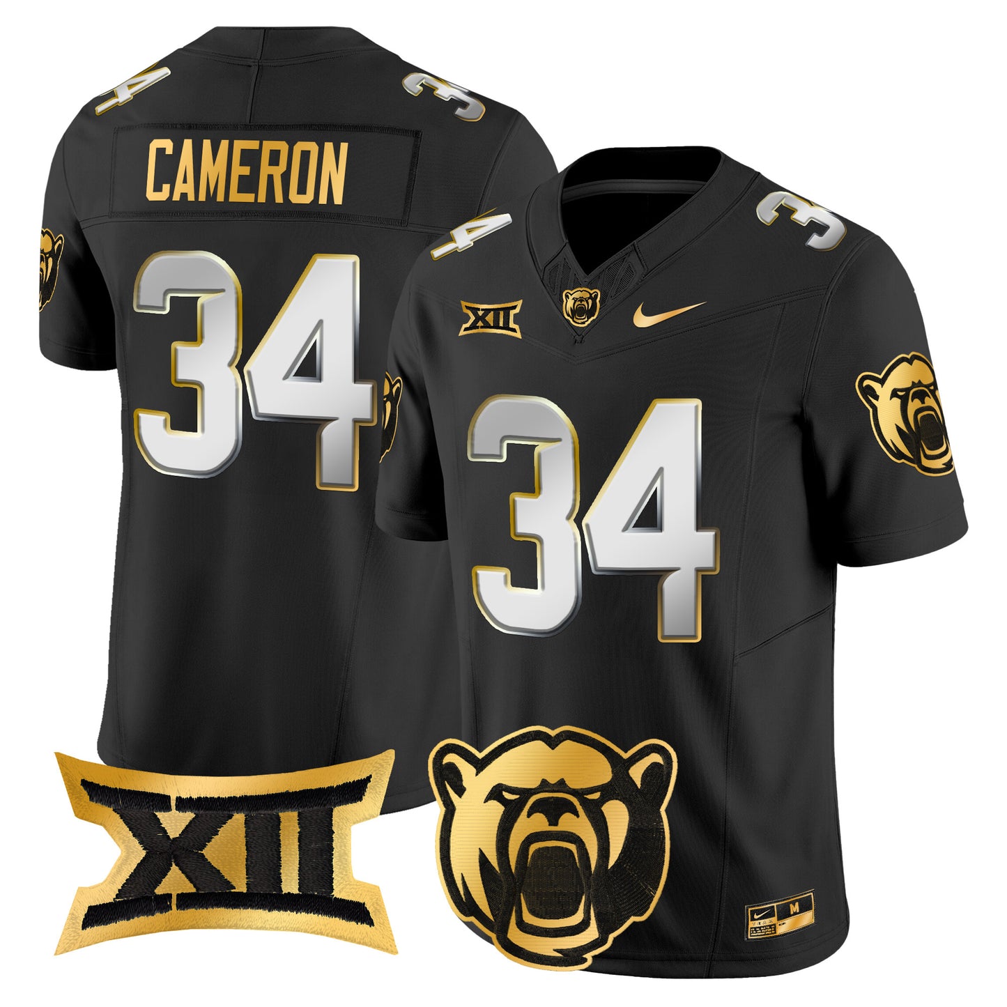 Baylor Bears 2024 Gold Vapor Limited Jersey - All stitched