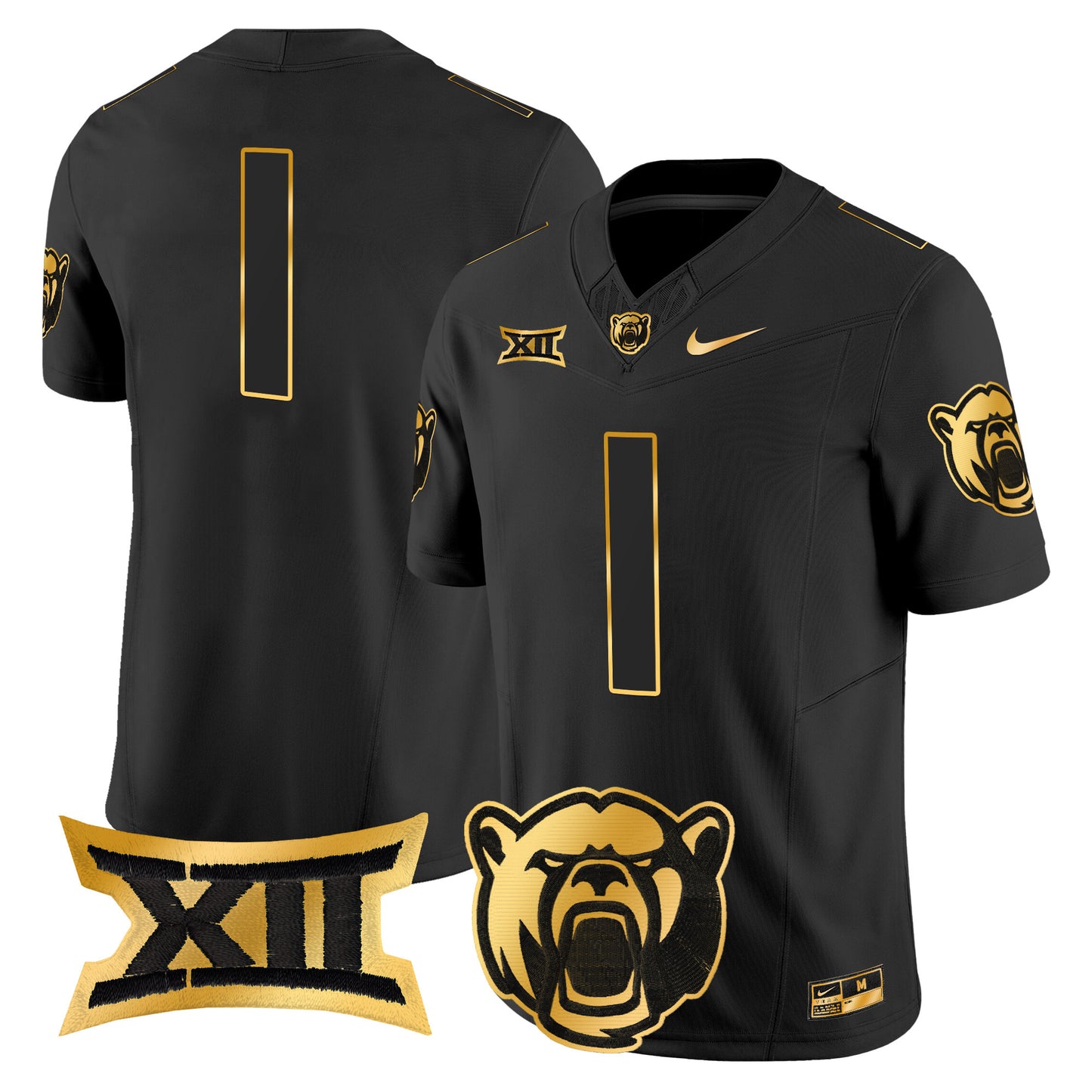 Baylor Bears 2024 Gold Vapor Limited Jersey - All stitched
