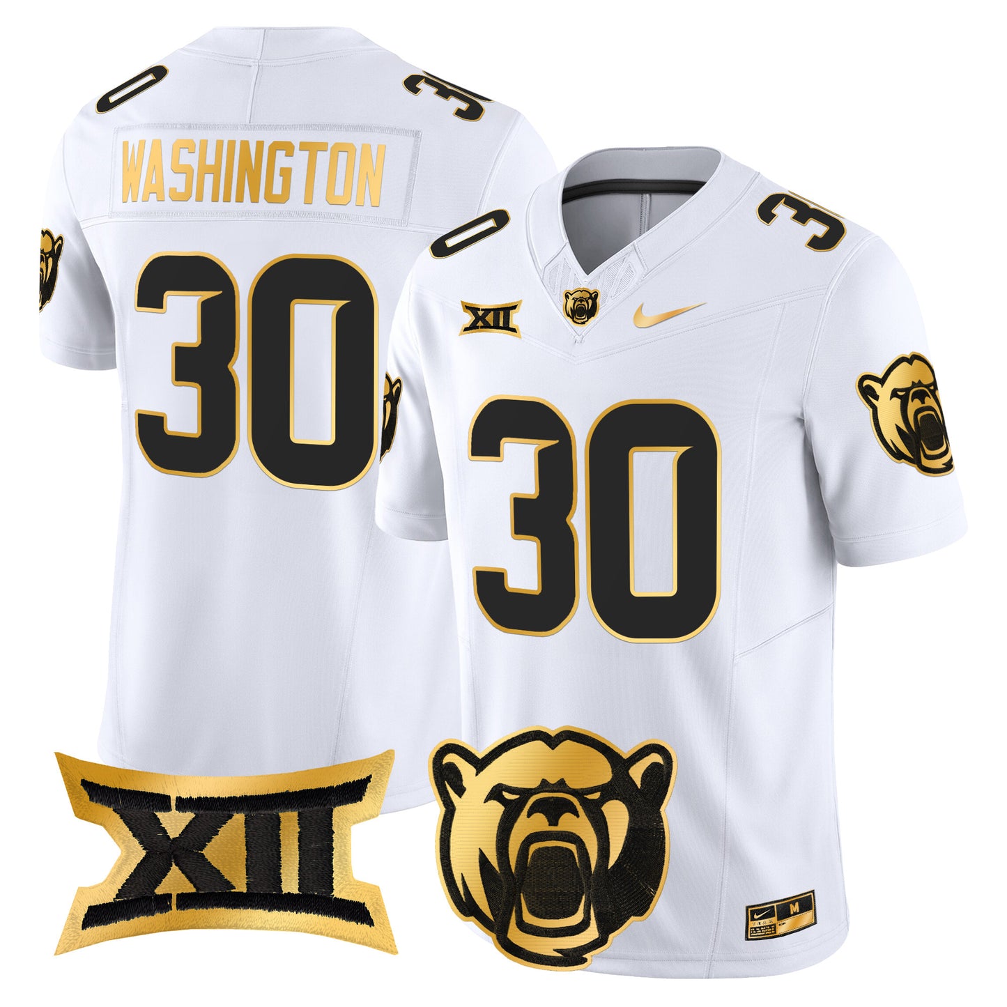 Baylor Bears 2024 Gold Vapor Limited Jersey - All stitched