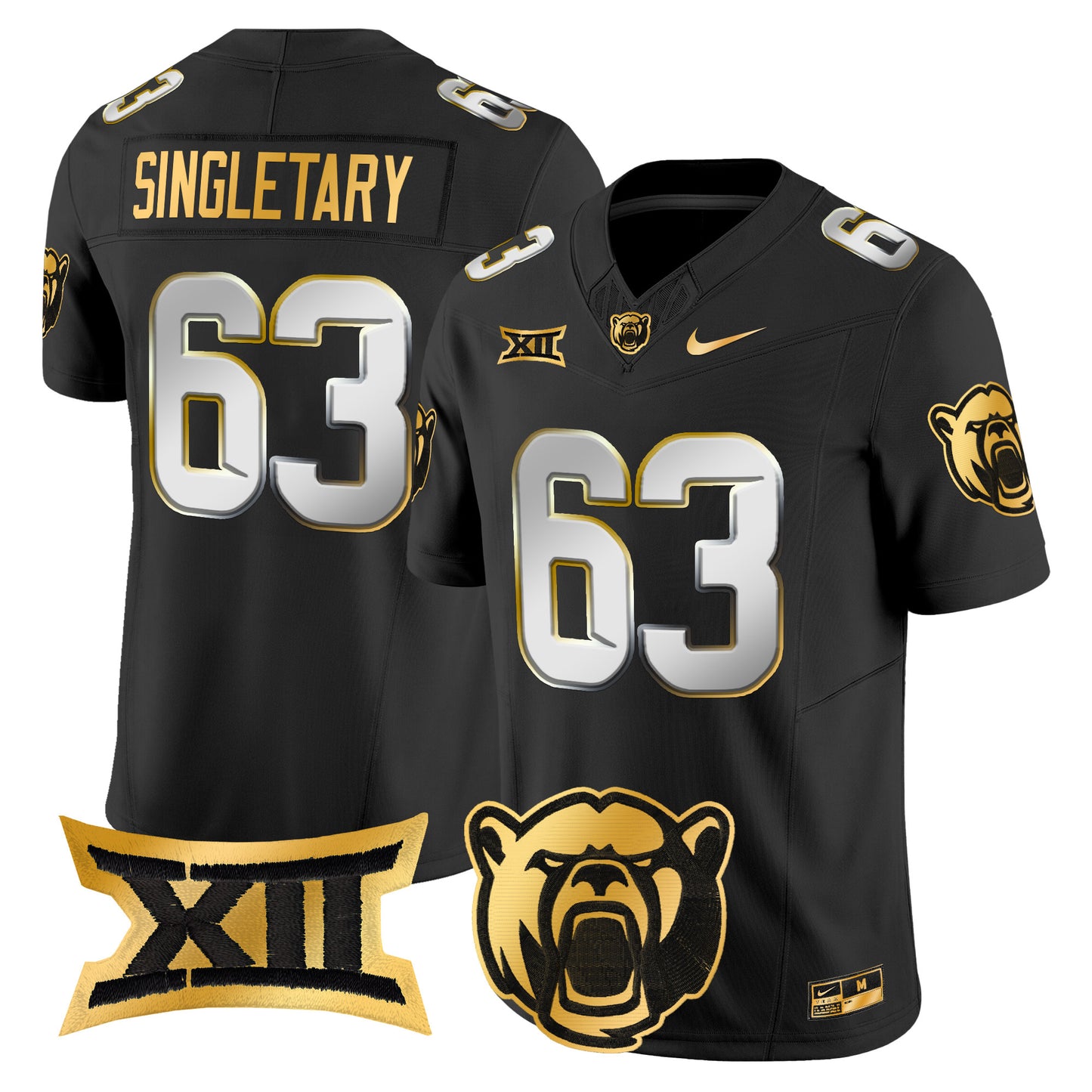 Baylor Bears 2024 Gold Vapor Limited Jersey - All stitched