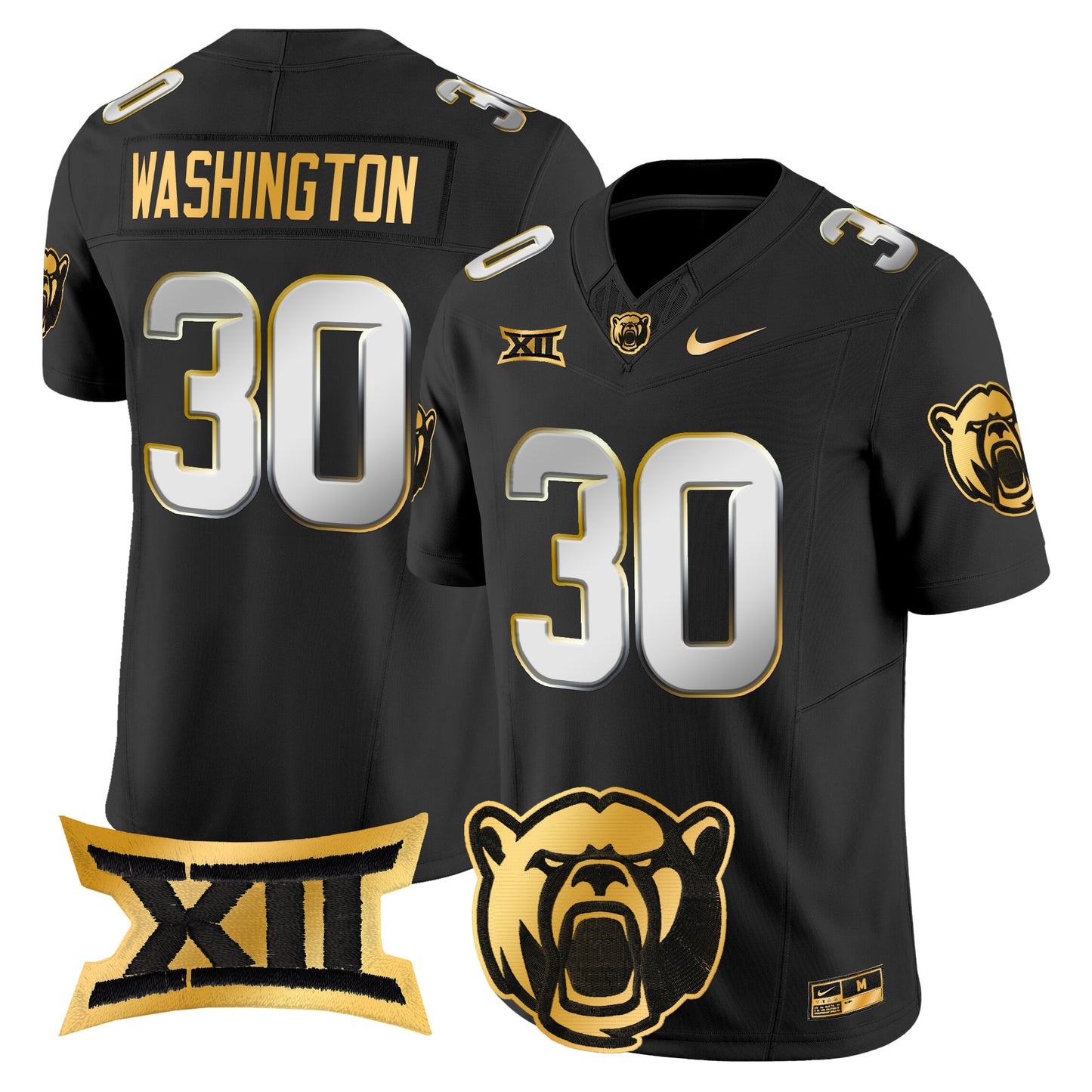 Baylor Bears 2024 Gold Vapor Limited Jersey - All stitched