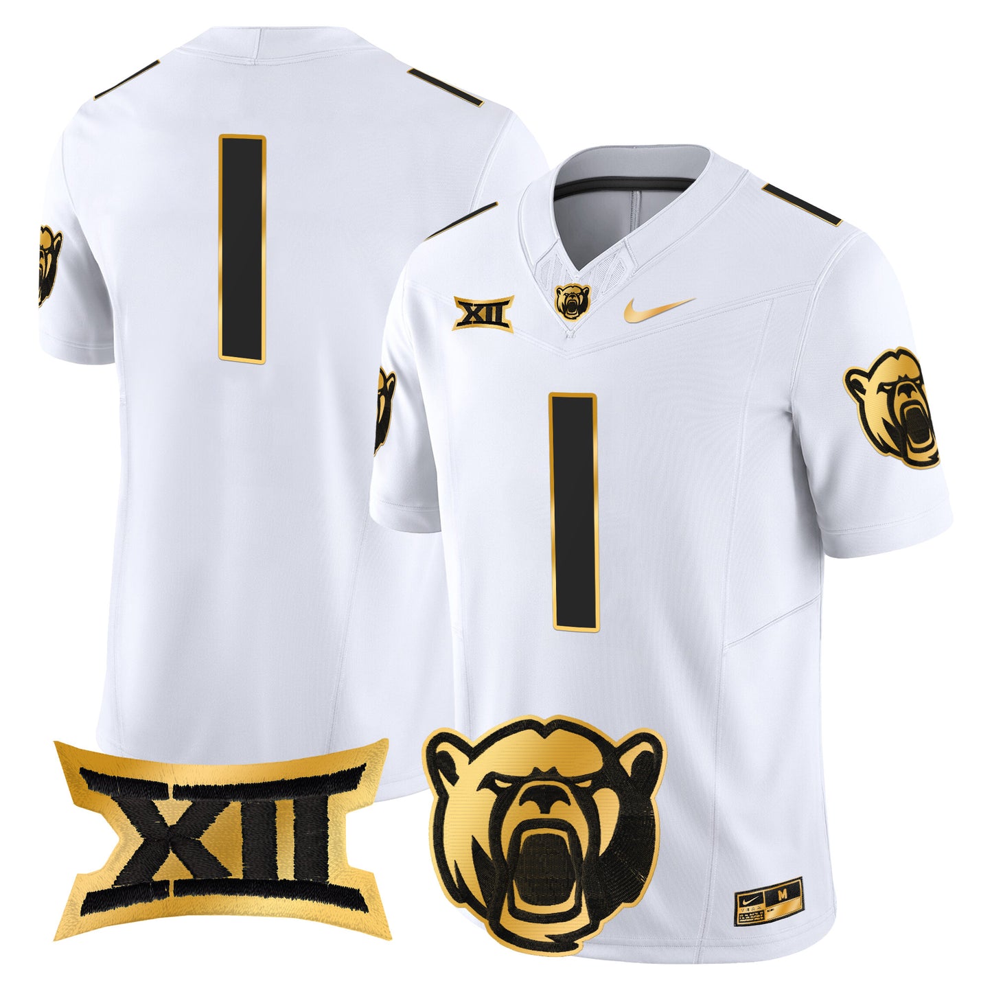 Baylor Bears 2024 Gold Vapor Limited Jersey - All stitched
