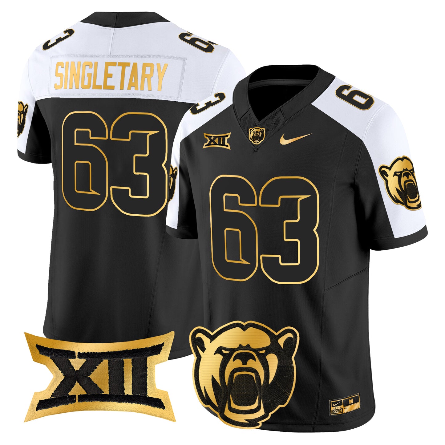 Baylor Bears 2024 Gold Vapor Limited Jersey - All stitched
