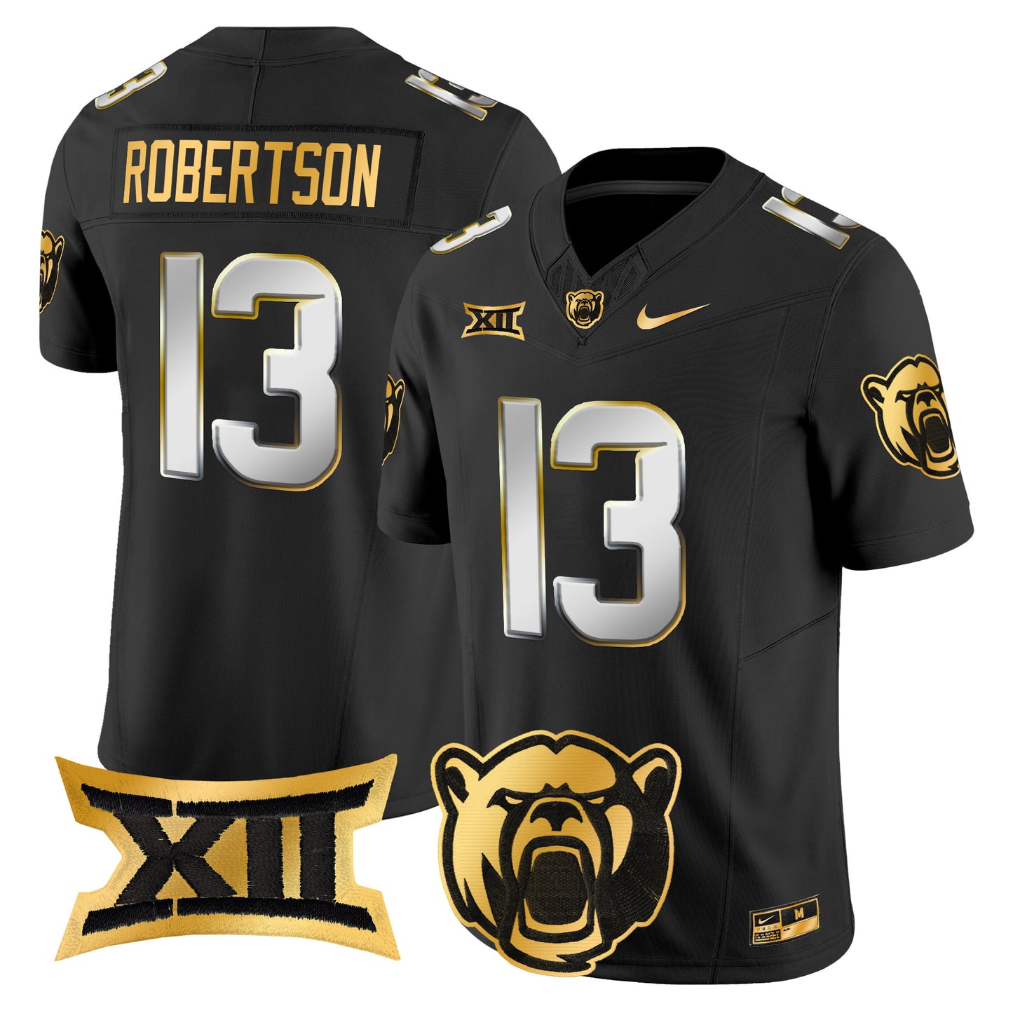 Baylor Bears 2024 Gold Vapor Limited Jersey - All stitched